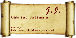 Gábriel Julianna névjegykártya