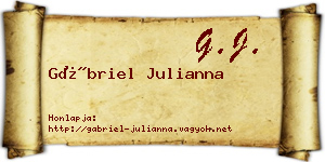 Gábriel Julianna névjegykártya